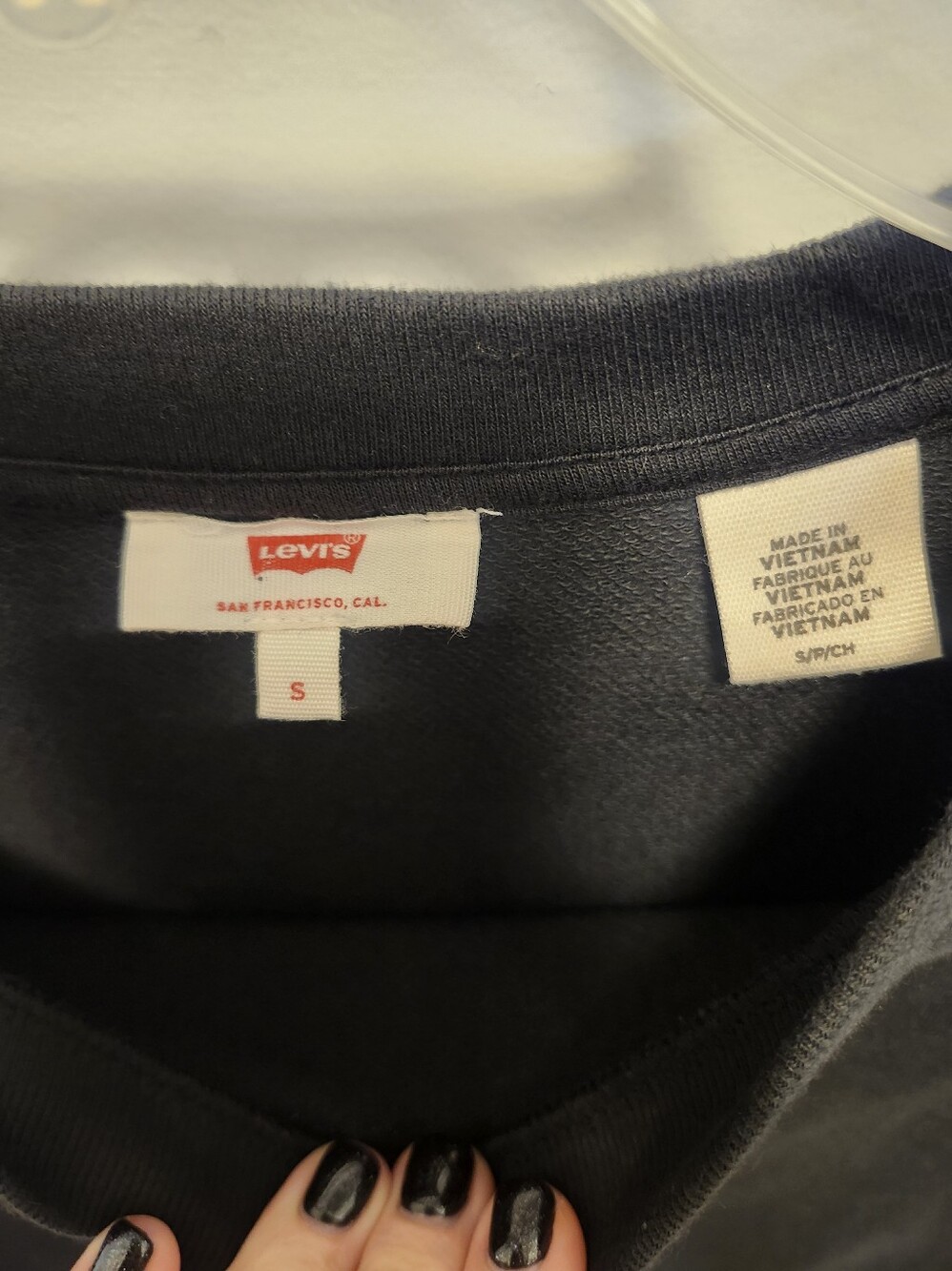 Levi's Black Sweatshirt with Sunset Logo Graphic Womens Size Small - Picture 4 of 5